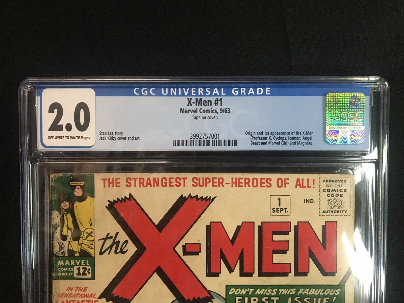 THE X-MEN #1 First appearance & Origin PGX CGC 2.0 GD Marvel Comics 1963 Uncanny